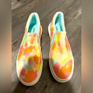 Colorful Tie-Dye slip on Sneakers size 8